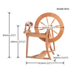 Ashford Traditional Spinning Wheel - Double Drive -Clover Sales ASH DDSWb 23704.1580226120