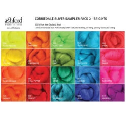 Corriedale Wool Felting Sample Pack -Clover Sales ASH FSP2c 71000.1699028105