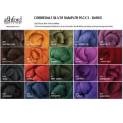 Corriedale Wool Felting Sample Pack -Clover Sales ASH FSP3c 91875.1699028102