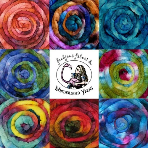 Frabjous Fibers Hand Dyed Wool Top 1 Frabjous Fibers Hand Dyed Wool Top