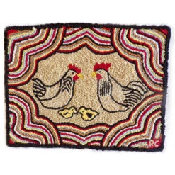 Punch Needle Kit - Folky Chicken Family