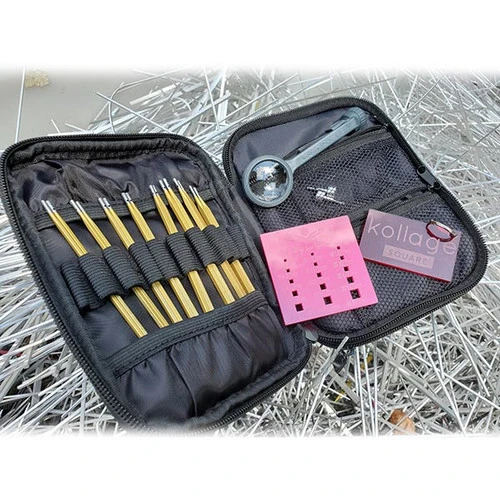 Kollage Square Interchangeable Gold Edition Knitting Needle Set 2 Kollage Square Interchangeable Gold Edition Knitting Needle Set - Image 2