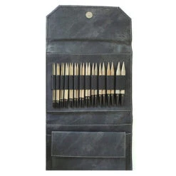 LYKKE 5" Interchangeable Knitting Needle Set - Grey Denim