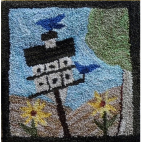 Punch Needle Kit - Springtime Home 1 Punch Needle Kit - Springtime Home