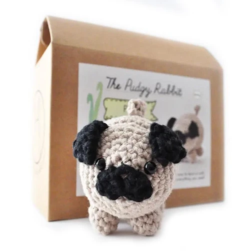The Pudgy Rabbit Crochet Kit - Pug 2 The Pudgy Rabbit Crochet Kit - Pug - Image 2
