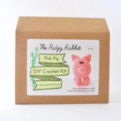 The Pudgy Rabbit Crochet Kit - Pig -Clover Sales TPR SQ4831365d 29844.1698069853