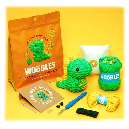 The Woobles Beginner Crochet Kit - Dino The Dinosaur 1 The Woobles Beginner Crochet Kit - Dino The Dinosaur
