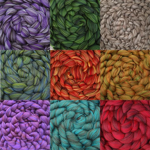 Falklands Merino / Zwartbles Color Blended Top 1 Falklands Merino / Zwartbles Color Blended Top